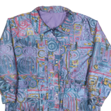 Womens Blue & Pink Outdoor Zip Jacket XL Woven Polyester Colourblock Relaxed Fit