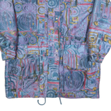 Womens Blue & Pink Outdoor Zip Jacket XL Woven Polyester Colourblock Relaxed Fit