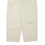 GSWD Womens Cotton Blend Cream Relaxed Cargo Drawstring Trousers W30 L25
