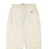 GSWD Womens Cotton Blend Cream Relaxed Cargo Drawstring Trousers W30 L25