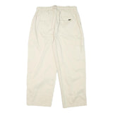 GSWD Womens Cotton Blend Cream Relaxed Cargo Drawstring Trousers W30 L25