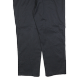DICKIES Mens Cotton Blend Black Regular Straight Trousers W46 L32 Workwear