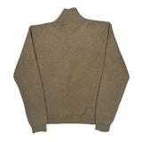 Polo By Ralph Lauren 1/4 Zip - Large Beige Wool