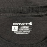 Loose Fit Carhartt Long Sleeve T-Shirt - Large Black Cotton