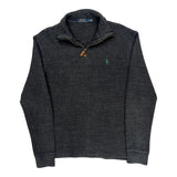 Polo By Ralph Lauren 1/4 Zip - Small Gray Cotton