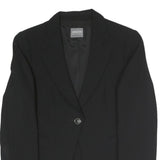 ARMANI COLLEZIONI Womens Black Button Jacket S Polyester Blend Tailored Classic