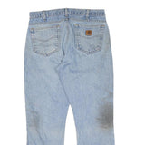CARHARTT Mens Regular Blue Denim Jeans W34 L30 Workwear Zip Closure Casual