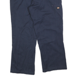 DICKIES Mens Cotton Blend Navy Loose Straight Trousers W36 L30 Workwear Utility