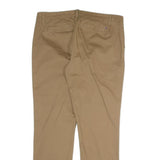 TOMMY HILFIGER Mens Cotton Blend Beige Regular Straight Trousers W36 L29 Classic