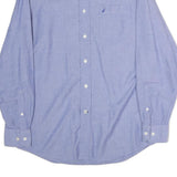 NAUTICA Mens Blue Button-Down Oxford Shirt S Casual Cotton Blend Long Sleeve