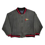 Thunder Swingster Nascar Bomber Jacket - 2XL Gray Cotton Blend