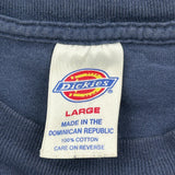 Dickies T-Shirt - Large Navy Cotton