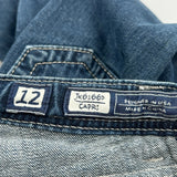 Age 12 Miss Me Contrast Stitch Jeans - Medium Dark Wash Cotton