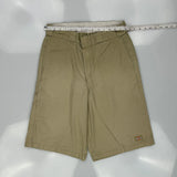 Dickies Chino Shorts - 32W 11L Khaki Cotton