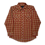Age 7-8 Wrangler Checked Shirt - Small Orange Cotton