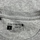 Built Tough Since 1889 Carhartt Graphic Long Sleeve T-Shirt - Large Gray Cotton