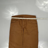 Dickies Double Knee Carpenter Trousers - 36W 30L Brown Cotton
