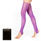 LECHERY® LUSTROUS SILKY SHINY STIRRUP THIGH HIGHS • PURPLE