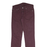 LEVI'S 511 Womens Jeans Slim Skinny Denim W31 L32 Burgundy Cotton Blend