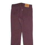 LEVI'S 511 Womens Jeans Slim Skinny Denim W31 L32 Burgundy Cotton Blend