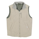 TIMBERLAND Boys Beige Fleece Lined Zip Up Jacket 16Y Polyester Outdoor Vest