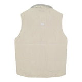 TIMBERLAND Boys Beige Fleece Lined Zip Up Jacket 16Y Polyester Outdoor Vest