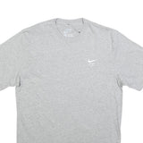 NIKE Mens Grey PJC Logo Crew Neck Short Sleeve T-Shirt L Cotton Blend Casual