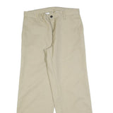 DICKIES Mens Cotton Blend Beige Relaxed Straight Trousers W32 L30 Workwear