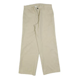 DICKIES Mens Cotton Blend Beige Relaxed Straight Trousers W32 L30 Workwear