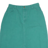 LEE Womens Green Cotton Blend Straight Knee Length Woven Skirt M Casual Comfort