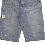 DZO Mens Shorts Blue Casual Denim XL W32 Cotton Blend Comfortable Stylish