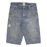 DZO Mens Shorts Blue Casual Denim XL W32 Cotton Blend Comfortable Stylish