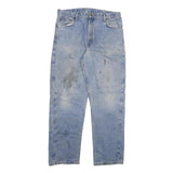 CARHARTT Mens Regular Fit Blue Denim Jeans W36 L32 Zip Closure Casual Workwear