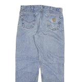 CARHARTT Mens Regular Fit Blue Denim Jeans W36 L32 Zip Closure Casual Workwear