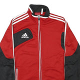 ADIDAS Mens Red & Black Claremont Rugby Track Jacket M Polyester Blend Zip