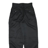 Womens Black Relaxed Fit Trousers W28 L30 Polyester Blend Zip Closure