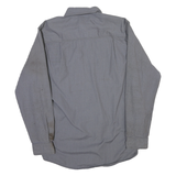 CARHARTT Mens Grey Plain Work Shirt S Button-Down Collar Long Sleeve Durable