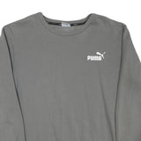 PUMA Mens Grey Cotton Blend Crew Neck M Sweatshirt Logo Print