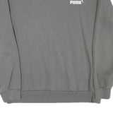PUMA Mens Grey Cotton Blend Crew Neck M Sweatshirt Logo Print