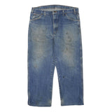 DICKIES Mens Blue Regular Fit Straight Denim Jeans W36 L26 Workwear Zip Closure