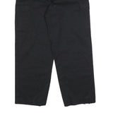 DICKIES Mens Cotton Blend Black Relaxed Cargo Trousers W33 L29 Workwear Zip