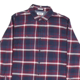 HILFIGER DENIM Mens Blue & Red Checked Cotton Blend Shirt L Casual Wear
