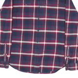 HILFIGER DENIM Mens Blue & Red Checked Cotton Blend Shirt L Casual Wear
