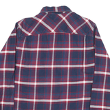 HILFIGER DENIM Mens Blue & Red Checked Cotton Blend Shirt L Casual Wear