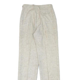 SYM Womens Wool Blend Beige Regular Fit Trousers W24 L32 Smart Comfort