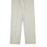 SYM Womens Wool Blend Beige Regular Fit Trousers W24 L32 Smart Comfort