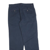 TOMMY HILFIGER Mens Cotton Blend Navy Regular Straight Trousers W33 L32