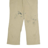 CARHARTT Mens Cotton Blend Beige Relaxed Straight Trousers W32 L30 Workwear