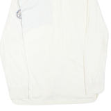 NAUTICA Mens White & Blue Long Sleeve Graphic Print M Cotton Blend Polo Shirt