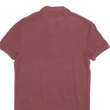 ALL SAINTS Mens Red Short Sleeve Plain Polo Shirt XS Cotton Blend Casual Top